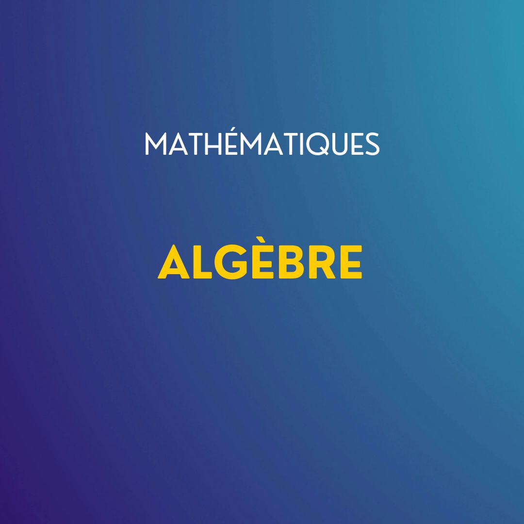 Cours de mathématiques : Algèbre