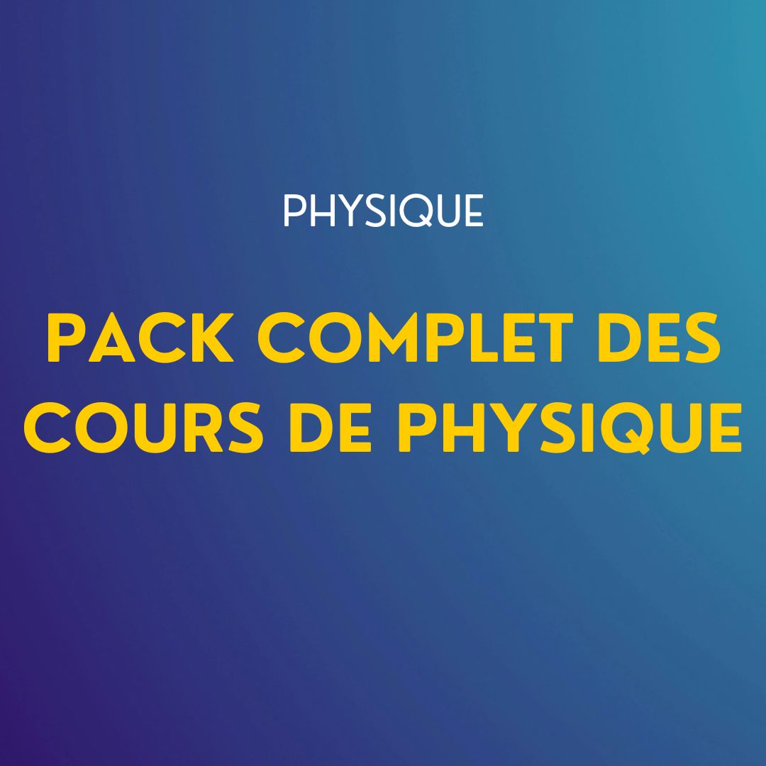 Cours de Physique pour le concours de Médecine