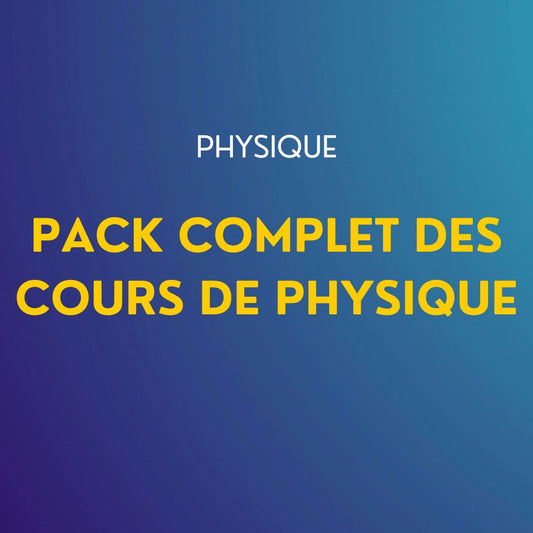 Cours de Physique pour le concours de Médecine